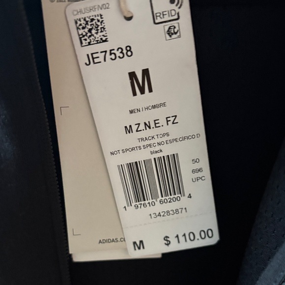 adidas Men's Black Performance Jacket - Picture 5 of 5